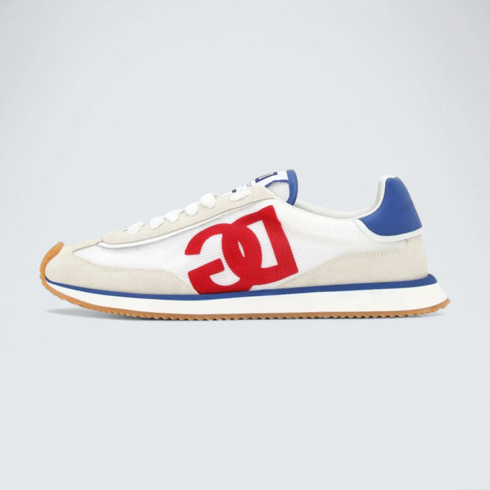 Dolce & Gabbana D&G Cushion Mixed-Material Sneakers 'White/Red/Blue'