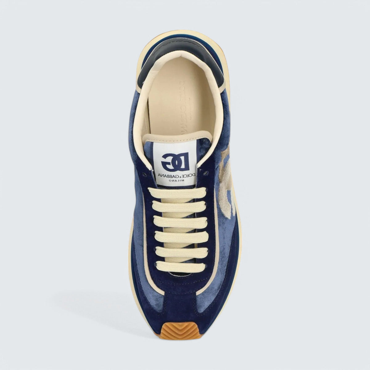 Dolce & Gabbana D&G Cushion Mixed-Material Sneakers 'Navy Blue'