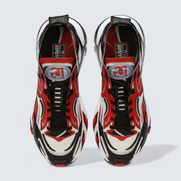 Dolce & Gabbana D&G Fast in Maglina Sneakers 'White/Red/Black'