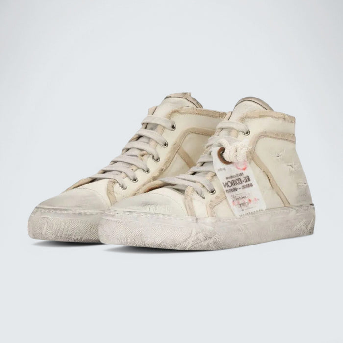 Dolce & Gabbana D&G Lace-Up Mid-Top Sneakers 'Light Beige'