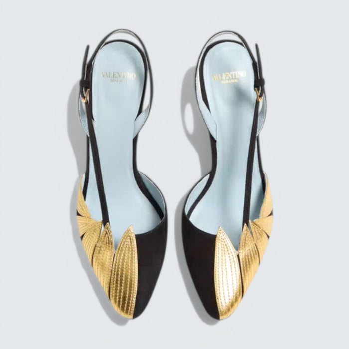 Valentino Foliefoliage Suede Slingback Pump 90Mm