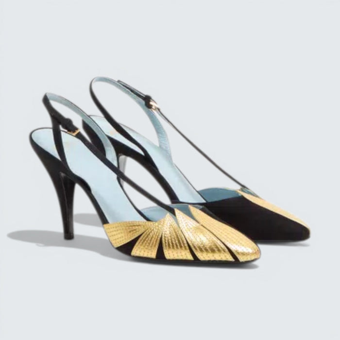Valentino Foliefoliage Suede Slingback Pump 90Mm