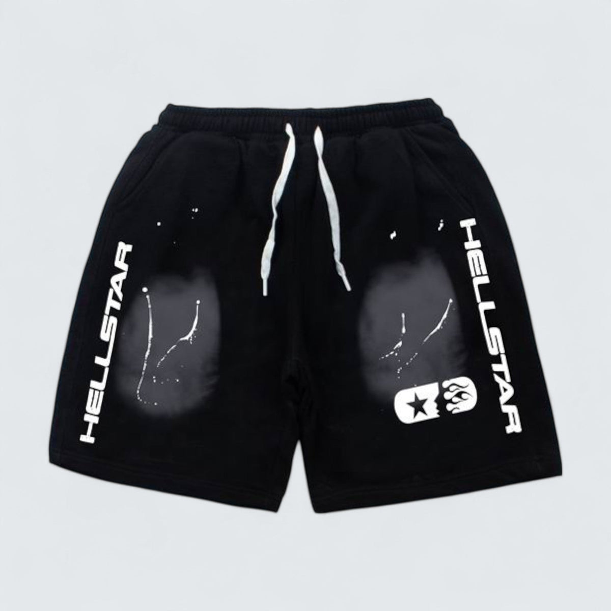 Hellstar Vertical Logo Splatter Shorts