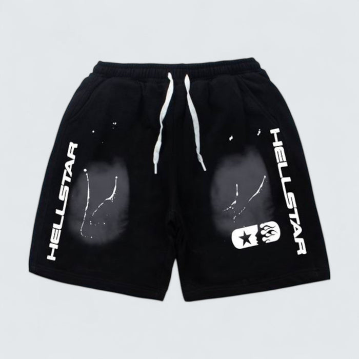 Hellstar Vertical Logo Splatter Shorts