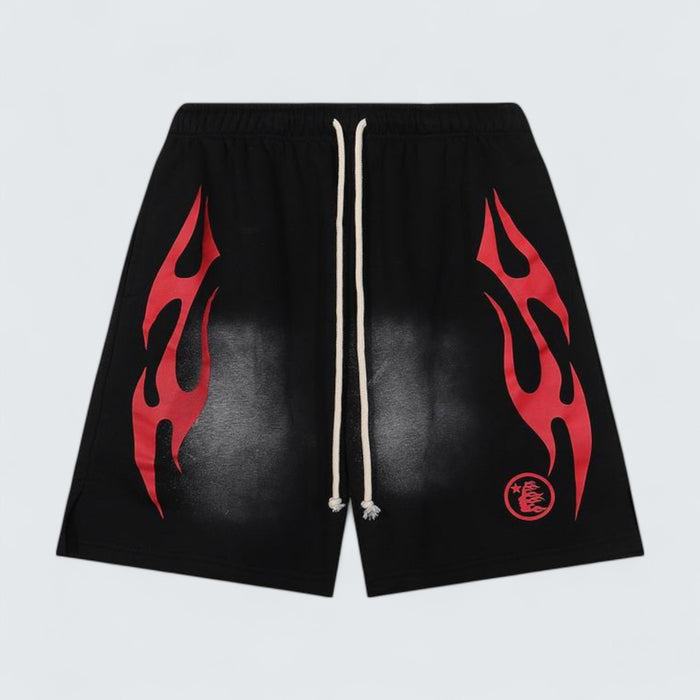 Hellstar Classic Flame Panel Shorts
