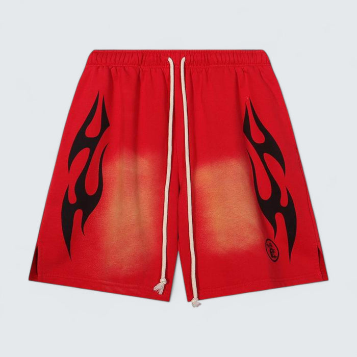 Hellstar Classic Flame Panel Shorts