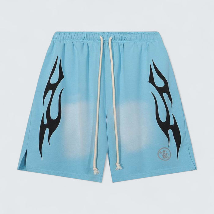 Hellstar Classic Flame Panel Shorts