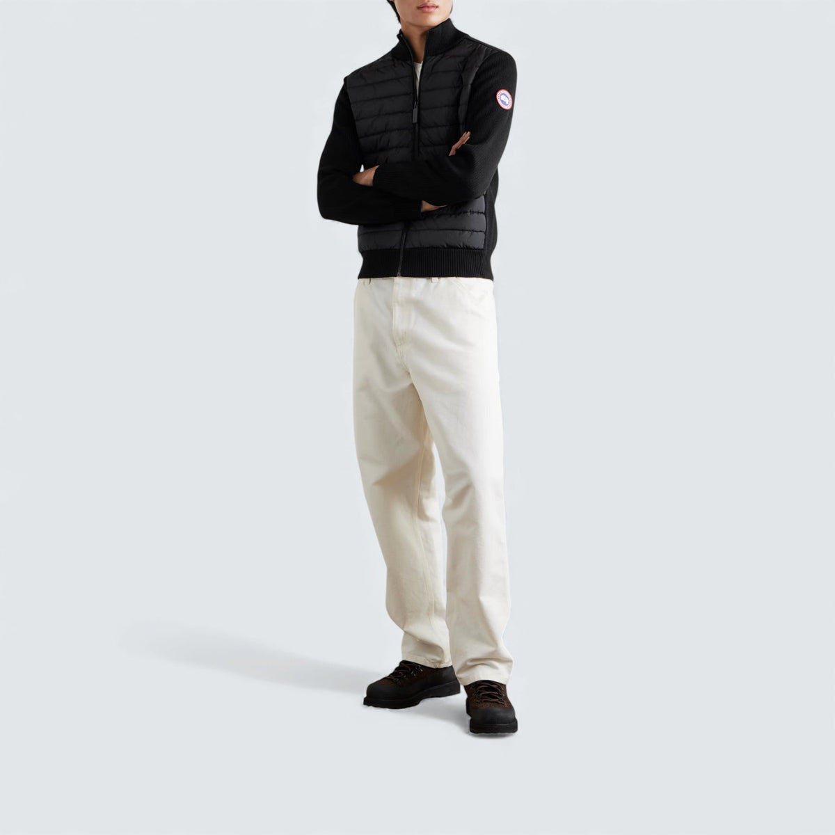 Canada Goose HyBridge Slim Fit Quilted Down Shell and Merino Wool Jacket