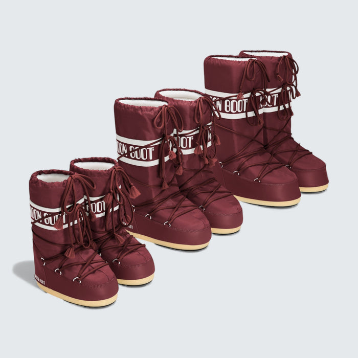 Moon Boot Icon Nylon Boots 'Burgundy'