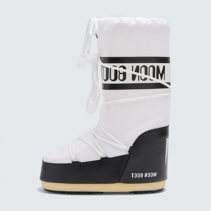 Moon Boot Icon Colourblock Nylon Boots 'White Black'