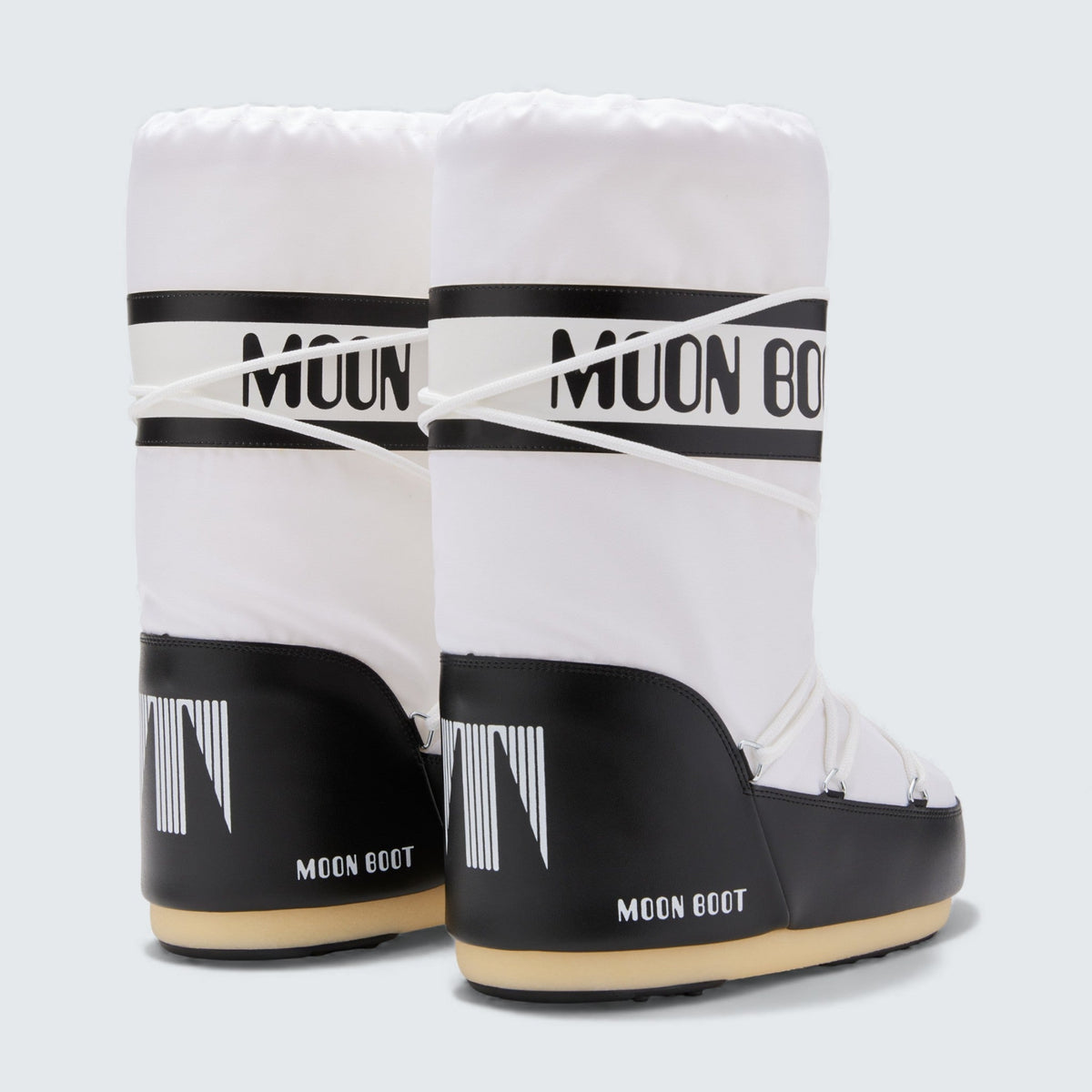 Moon Boot Icon Colourblock Nylon Boots 'White Black'
