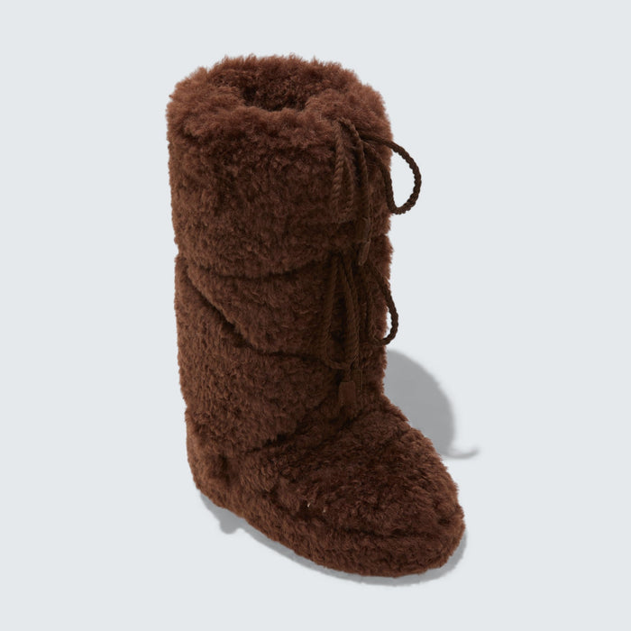 Moon Boot Icon Dark Brown Curly Extra Boots 'Dark Brown'