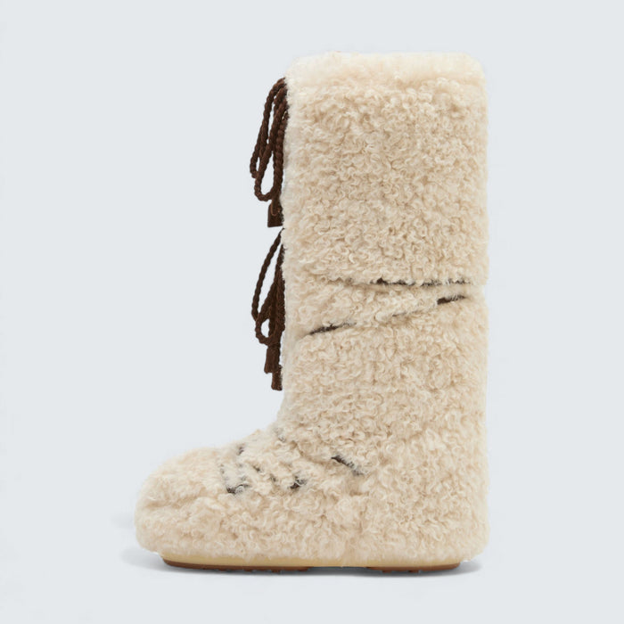 Moon Boot Icon Ecru Curly Extra Boots 'Ecru'