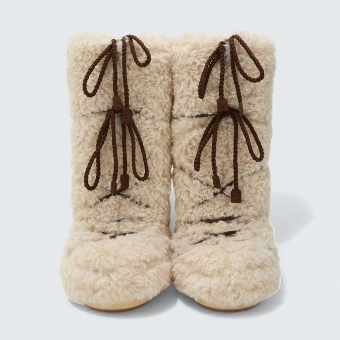 Moon Boot Icon Ecru Curly Extra Boots 'Ecru'