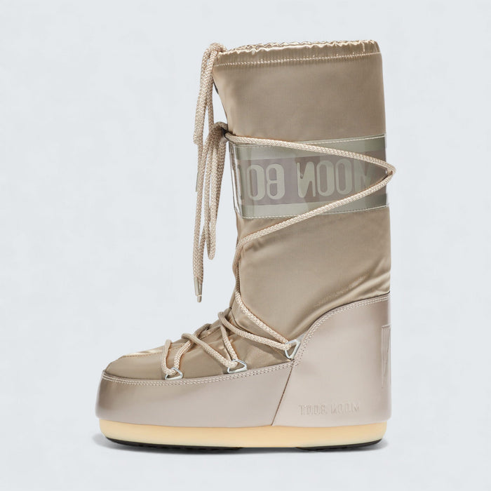 Moon Boot Icon Glance Platinum Satin Boots 'Platinum'