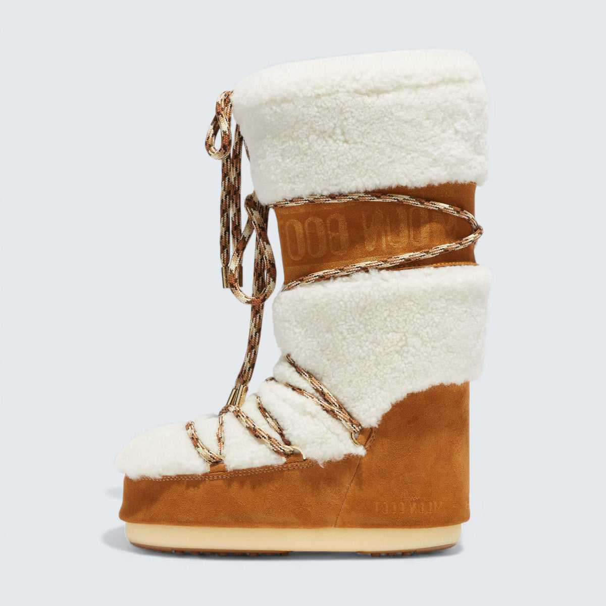 Moon Boot Icon Shearling Boots 'Cream'
