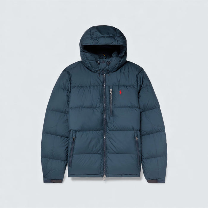 Polo Ralph Lauren Logo Embroidered Quilted Padded Shell Hooded Down Jacket