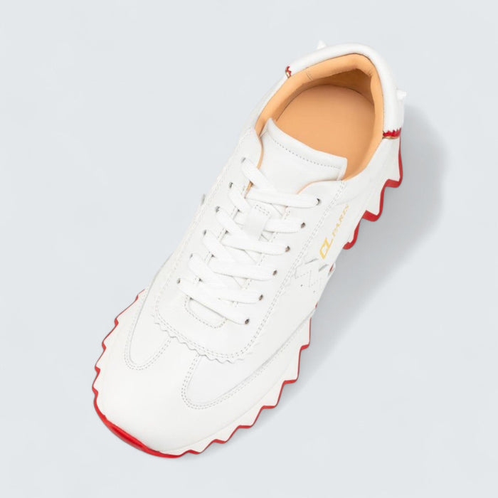 Christian Louboutin Loubishark Calf Leather and Neoprene Bianco