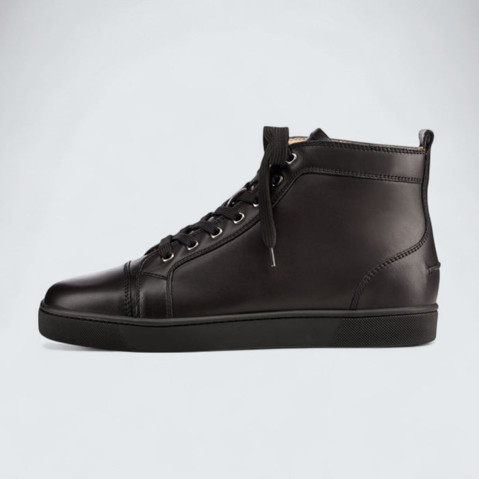 Christian Louboutin Louis Calf Leather Black High-top Sneaker