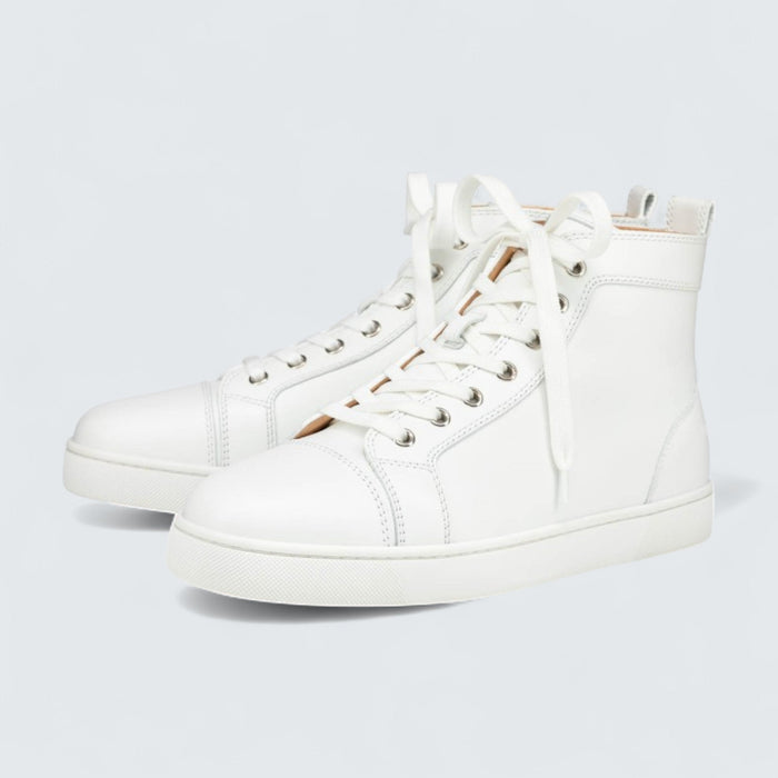 Christian Louboutin Louis Calf Leather White High-top Sneaker