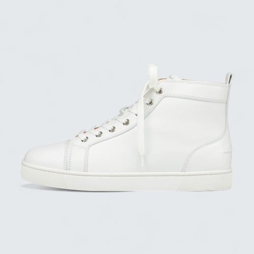 Christian Louboutin Louis Calf Leather White High-top Sneaker