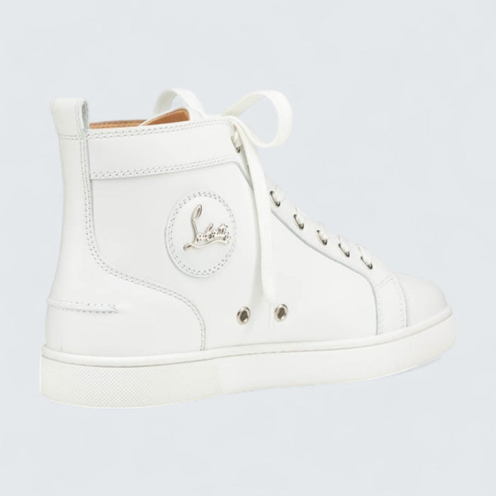 Christian Louboutin Louis Calf Leather White High-top Sneaker