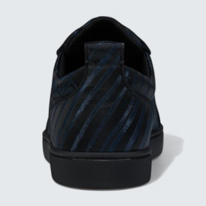 Christian Louboutin Louis Junior P Pik Pik Strass Suede Jacquard and Spikes Black