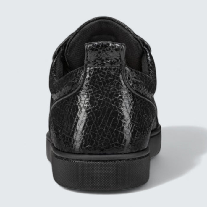 Christian Louboutin Louis Junior P Strass Eternity 'Star' Laminated Calf Leather and Spikes