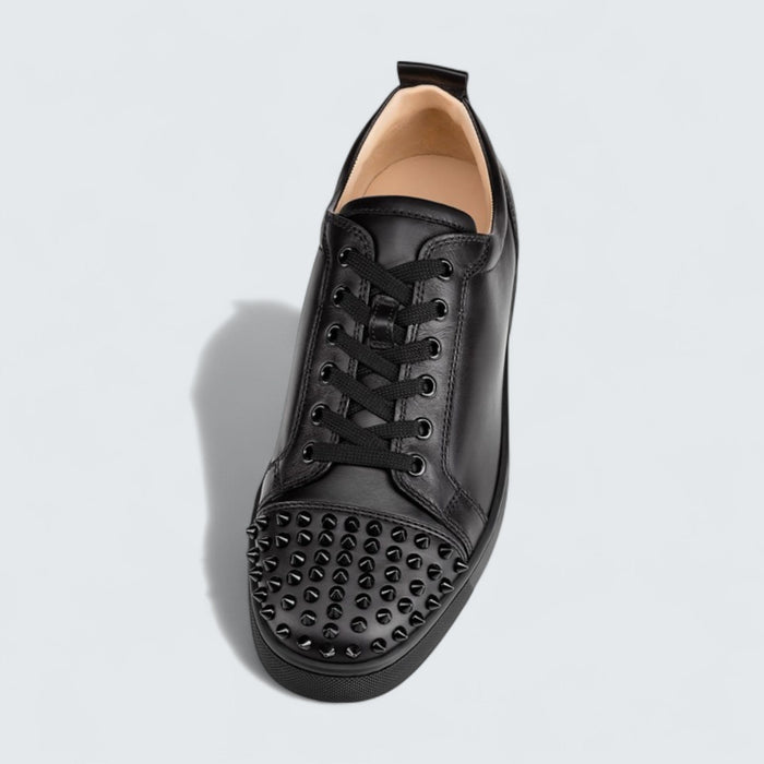 Christian Louboutin Louis Junior Spikes Calf Leather and Spikes Black