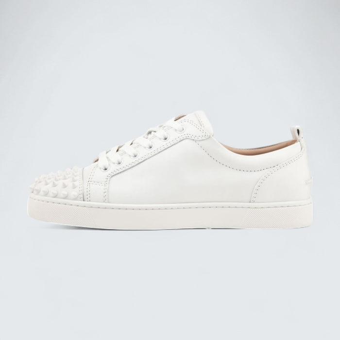 Christian Louboutin Louis Junior Spikes Calf Leather and Spikes White