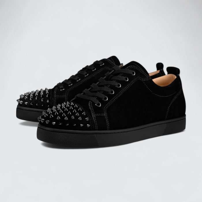 Christian Louboutin Louis Junior Spikes Veau Velours Black