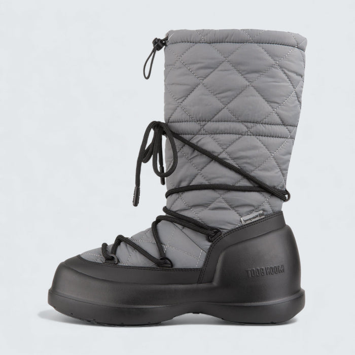 Moon Boot Mezzaluna Quilted High Boots 'Grey'