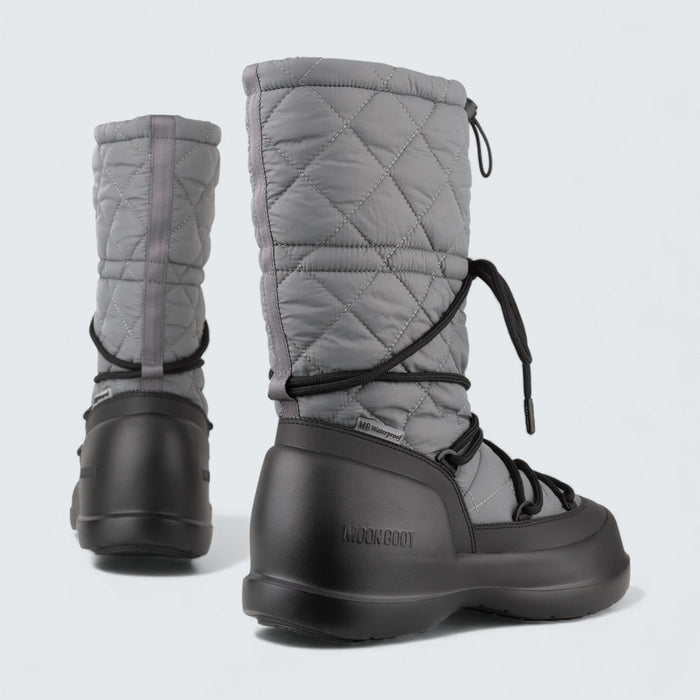 Moon Boot Mezzaluna Quilted High Boots 'Grey'