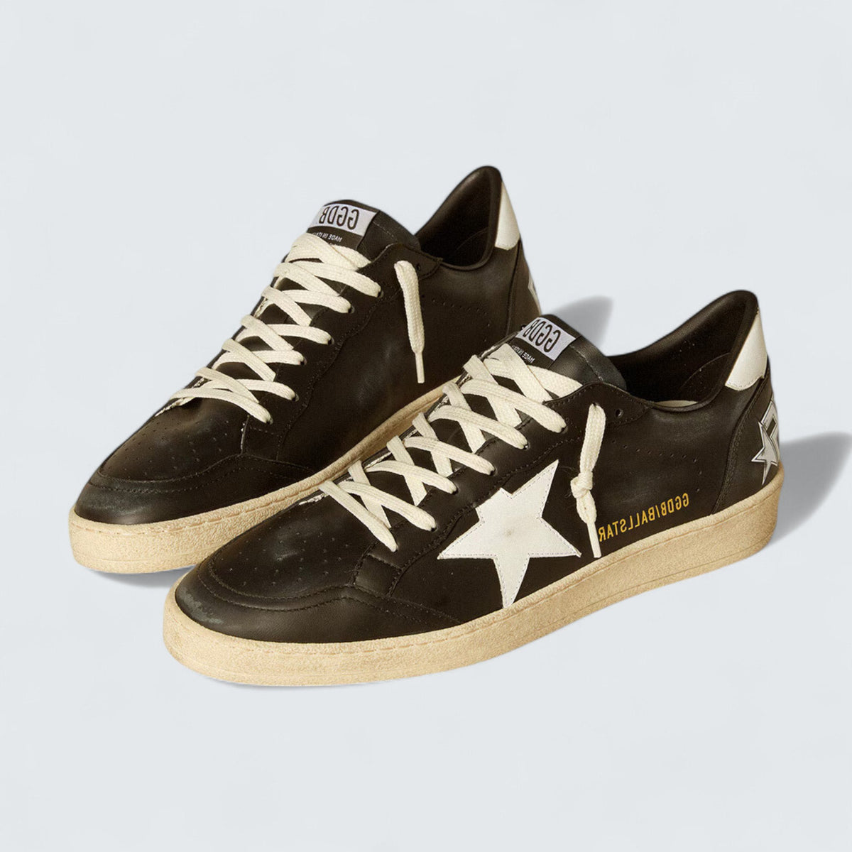 Golden Goose Ball Star 'Black Nappa with White Leather Star and Heel Tab'