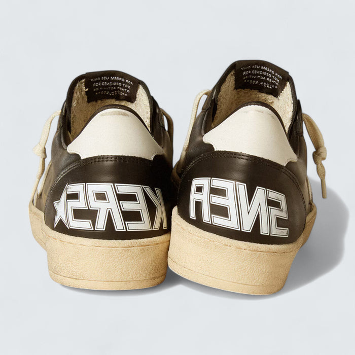 Golden Goose Ball Star 'Black Nappa with White Leather Star and Heel Tab'