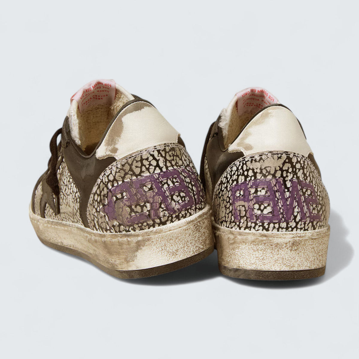 Golden Goose Ball Star 'Elephant-Print Leather with Black Leather Star'
