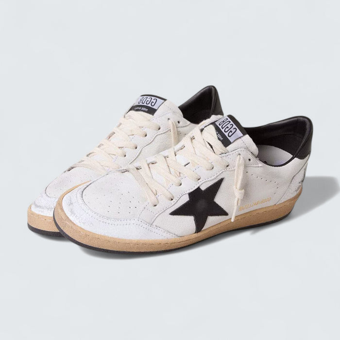 Golden Goose Ball Star 'White Nappa Leather with Black Leather Star and Heel Tab'