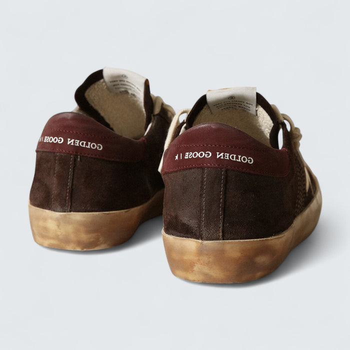 Golden Goose Super-Star 'Brown Suede & Platinum Star'