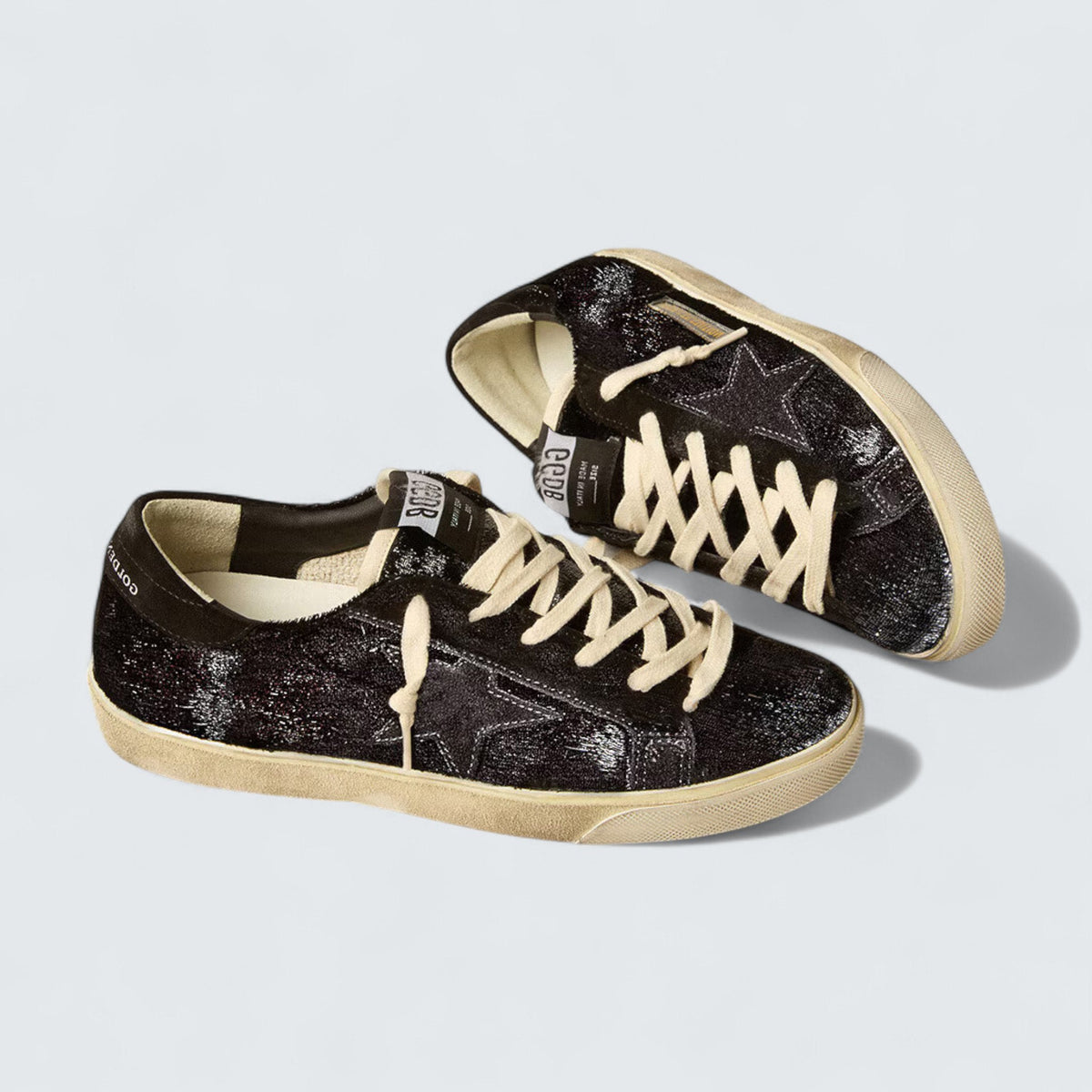 Golden Goose Super-Star 'Black Velvet & Suede Star'