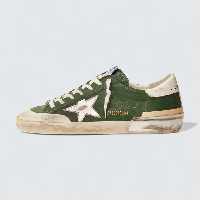 Golden Goose Super-Star 'Green Leather & Multifoxting'