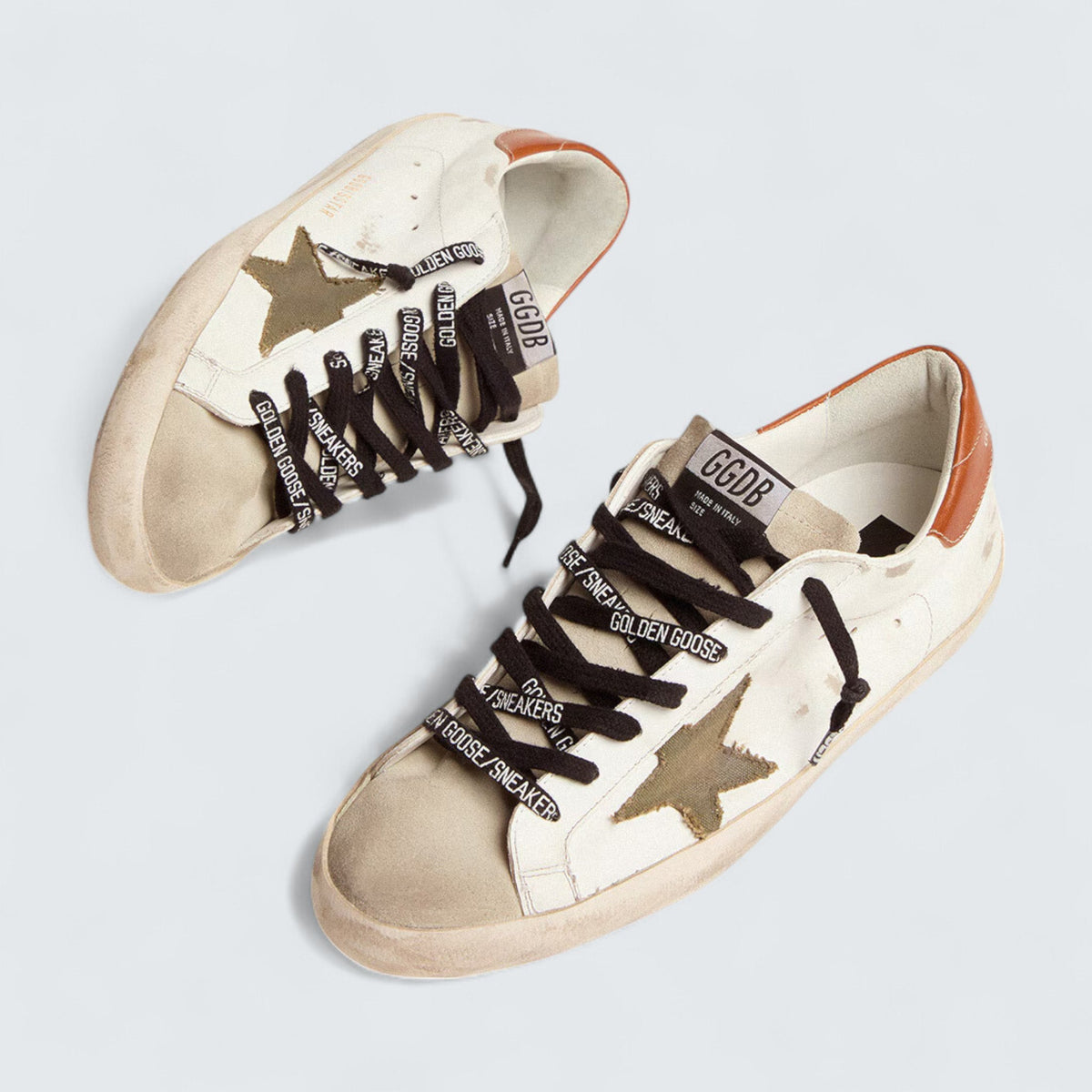 Golden Goose Super-Star 'Olive Green Canvas Star'