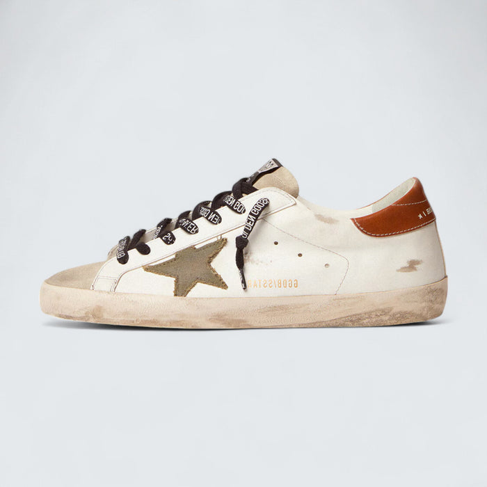 Golden Goose Super-Star 'Olive Green Canvas Star'