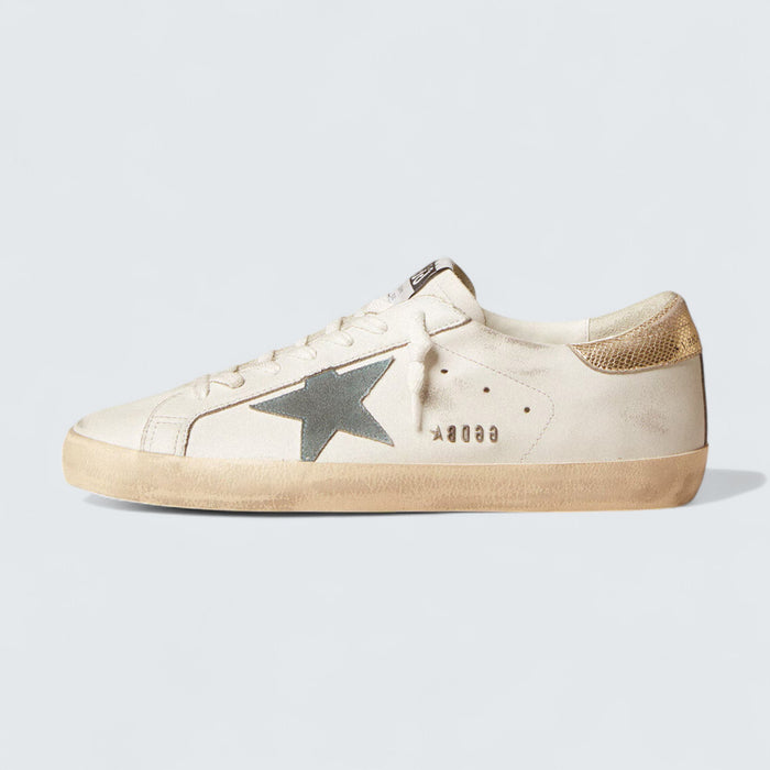 Golden Goose Super-Star 'Suede Star & Platinum Snake Heel'