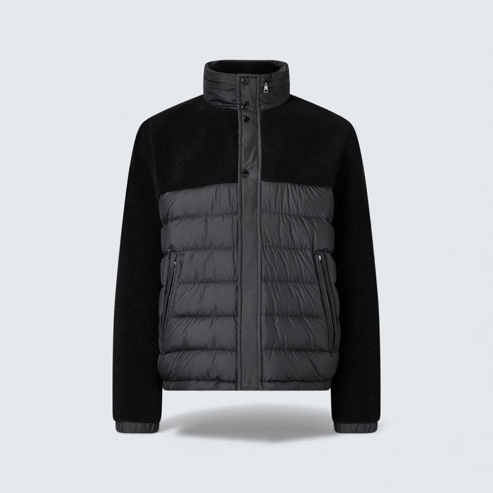 Moncler Mistral Panelled Fleece and Quilted Shell Down Jacket