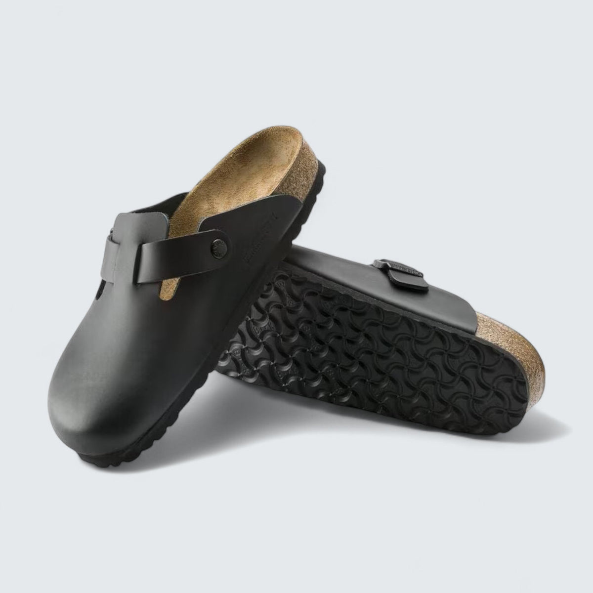 Birkenstock Boston 'Black Natural Leather'