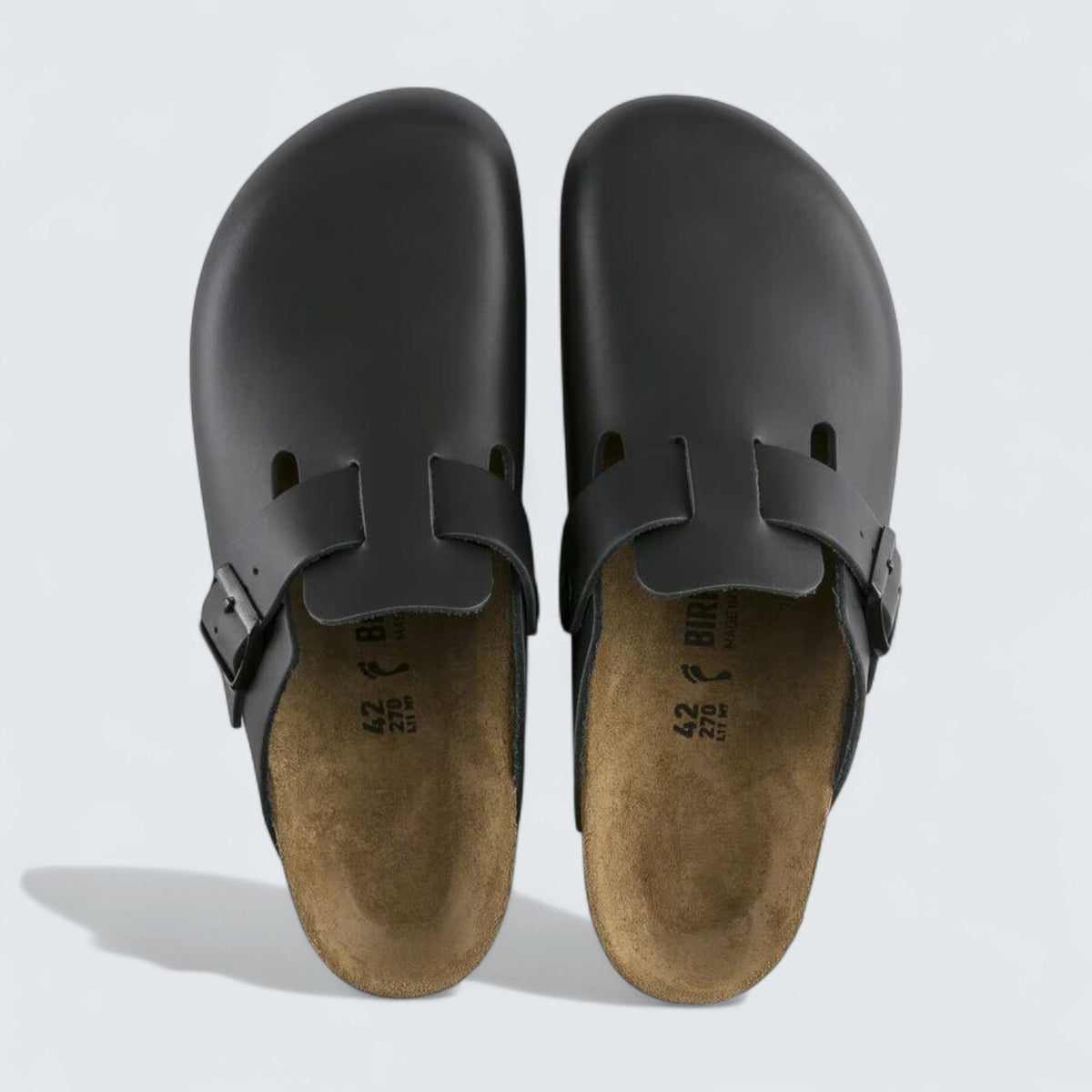 Birkenstock Boston 'Black Natural Leather'