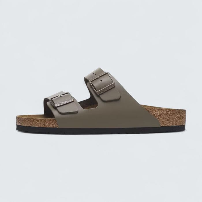 Birkenstock Arizona 'Concrete Gray Natural Leather'