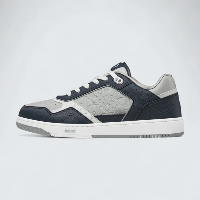 B27 Uptown Low-Top Sneaker 'Navy Blue, Dior Gray and White Grained Calfskin with Dior Gray Dior Gravity Leather'