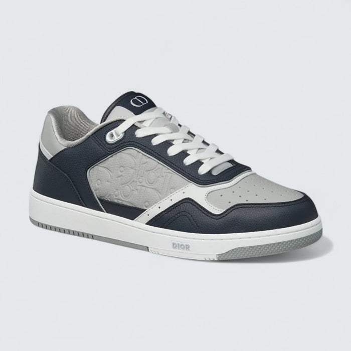 B27 Uptown Low-Top Sneaker 'Navy Blue, Dior Gray and White Grained Calfskin with Dior Gray Dior Gravity Leather'