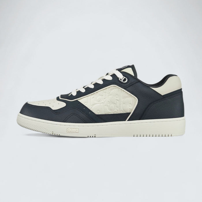 B27 Uptown Low-Top Sneaker 'Navy Blue and White Grained Calfskin with White Dior Gravity Leather'
